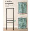 imageSONGMICS Clothes Rack Freestanding Wardrobe Closet Metal Clothing Racks HeavyDuty Garment Rack with Adjustable Shelves Hanging Rods Dividable 158 x 472 x 709 Inches Ink Black ULGR423B01Ink Black
