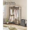 imageSONGMICS Clothes Rack Freestanding Wardrobe Closet Metal Clothing Racks HeavyDuty Garment Rack with Adjustable Shelves Hanging Rods Dividable 158 x 472 x 709 Inches Ink Black ULGR423B01Ink Black