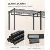 imageSONGMICS Clothes Rack Freestanding Wardrobe Closet Metal Clothing Racks HeavyDuty Garment Rack with Adjustable Shelves Hanging Rods Dividable 158 x 472 x 709 Inches Ink Black ULGR423B01Ink Black