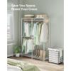 imageSONGMICS Clothes Rack Freestanding Wardrobe Closet Metal Clothing Racks HeavyDuty Garment Rack with Adjustable Shelves Hanging Rods Dividable 158 x 472 x 709 Inches Ink Black ULGR423B01Cloud White