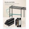 imageSONGMICS Clothes Rack Freestanding Wardrobe Closet Metal Clothing Racks HeavyDuty Garment Rack with Adjustable Shelves Hanging Rods Dividable 158 x 472 x 709 Inches Ink Black ULGR423B01Ink Black