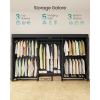 imageSONGMICS Clothes Rack Freestanding Wardrobe Closet Metal Clothing Racks HeavyDuty Garment Rack with Adjustable Shelves Hanging Rods Dividable 158 x 472 x 709 Inches Ink Black ULGR423B01Ink Black