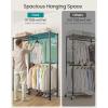 imageSONGMICS Clothes Rack Freestanding Wardrobe Closet Metal Clothing Racks HeavyDuty Garment Rack with Adjustable Shelves Hanging Rods Dividable 158 x 472 x 709 Inches Ink Black ULGR423B01Ink Black