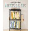 imageSONGMICS Clothing Rack HeavyDuty Garment Rack with Adjustable Storage Shelves and Hanging Rails Hooks Freestanding Portable Wardrobe Closet Rack Ink Black ULGR436B01354W x 783H