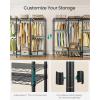 imageSONGMICS Clothing Rack HeavyDuty Garment Rack with Adjustable Storage Shelves and Hanging Rails Hooks Freestanding Portable Wardrobe Closet Rack Ink Black ULGR436B01709W x 705H