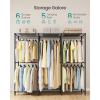 imageSONGMICS Clothing Rack HeavyDuty Garment Rack with Adjustable Storage Shelves and Hanging Rails Hooks Freestanding Portable Wardrobe Closet Rack Ink Black ULGR436B01709W x 705H