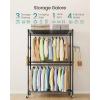 imageSONGMICS Clothing Rack HeavyDuty Garment Rack with Adjustable Storage Shelves and Hanging Rails Hooks Freestanding Portable Wardrobe Closet Rack Ink Black ULGR436B01433w X 783h