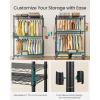 imageSONGMICS Clothing Rack HeavyDuty Garment Rack with Adjustable Storage Shelves and Hanging Rails Hooks Freestanding Portable Wardrobe Closet Rack Ink Black ULGR436B01433w X 783h