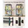 imageSONGMICS Clothing Rack HeavyDuty Garment Rack with Adjustable Storage Shelves and Hanging Rails Hooks Freestanding Portable Wardrobe Closet Rack Ink Black ULGR436B01354W x 783H