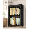 imageSONGMICS Clothing Rack HeavyDuty Garment Rack with Adjustable Storage Shelves and Hanging Rails Hooks Freestanding Portable Wardrobe Closet Rack Ink Black ULGR436B01433w X 783h