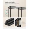 imageSONGMICS Clothing Rack HeavyDuty Garment Rack with Adjustable Storage Shelves and Hanging Rails Hooks Freestanding Portable Wardrobe Closet Rack Ink Black ULGR436B01709W x 705H