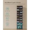 imageSONGMICS Foldble Shoe Storage Organizer for Closet Stackable Sneaker Cabinet with Magnetic Door Large Plastic Container Bins for Living Room Entryway 9Tier for 18 Pairs Cream White ULSP918WD01Transparent  Ink Black