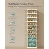 imageSONGMICS Foldble Shoe Storage Organizer for Closet Stackable Sneaker Cabinet with Magnetic Door Large Plastic Container Bins for Living Room Entryway 9Tier for 18 Pairs Cream White ULSP918WD01Cream White