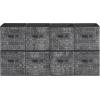 imageSONGMICS HOME Foldable Storage Cubes Set of 8 Fabric Shelf Organizer Bins with Handles Closet Storage Boxes for Clothes 12 x 12 x 12 Inches GrayBlack