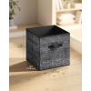 imageSONGMICS HOME Foldable Storage Cubes Set of 8 Fabric Shelf Organizer Bins with Handles Closet Storage Boxes for Clothes 12 x 12 x 12 Inches GrayBlack