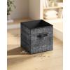 imageSONGMICS HOME Foldable Storage Cubes Set of 8 Fabric Shelf Organizer Bins with Handles Closet Storage Boxes for Clothes 12 x 12 x 12 Inches GrayBlack