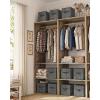 imageSONGMICS HOME Foldable Storage Cubes Set of 8 Fabric Shelf Organizer Bins with Handles Closet Storage Boxes for Clothes 12 x 12 x 12 Inches GrayBlack