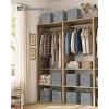 imageSONGMICS HOME Foldable Storage Cubes Set of 8 Fabric Shelf Organizer Bins with Handles Closet Storage Boxes for Clothes 12 x 12 x 12 Inches GrayGray