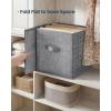 imageSONGMICS HOME Foldable Storage Cubes Set of 8 Fabric Shelf Organizer Bins with Handles Closet Storage Boxes for Clothes 12 x 12 x 12 Inches GrayGray