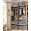 imageSONGMICS HOME Foldable Storage Cubes Set of 8 Fabric Shelf Organizer Bins with Handles Closet Storage Boxes for Clothes 12 x 12 x 12 Inches GrayGray