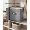 imageSONGMICS HOME Foldable Storage Cubes Set of 8 Fabric Shelf Organizer Bins with Handles Closet Storage Boxes for Clothes 12 x 12 x 12 Inches GrayGray