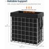 imageSONGMICS HOME Laundry Basket Foldable Laundry Hamper Clothes Hamper Removable Liner with Handles for Bedroom Bathroom 29 Gal 110 L BlackBlack