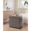 imageSONGMICS HOME Laundry Basket Foldable Laundry Hamper Clothes Hamper Removable Liner with Handles for Bedroom Bathroom 29 Gal 110 L BlackBrown