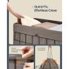 imageSONGMICS HOME Laundry Basket Foldable Laundry Hamper Clothes Hamper Removable Liner with Handles for Bedroom Bathroom 29 Gal 110 L BlackBrown