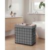 imageSONGMICS HOME Laundry Basket Foldable Laundry Hamper Clothes Hamper Removable Liner with Handles for Bedroom Bathroom 29 Gal 110 L BlackGray