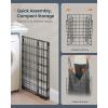 imageSONGMICS HOME Laundry Basket Foldable Laundry Hamper Clothes Hamper Removable Liner with Handles for Bedroom Bathroom 29 Gal 110 L BlackGray