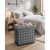 imageSONGMICS HOME Laundry Basket Foldable Laundry Hamper Clothes Hamper Removable Liner with Handles for Bedroom Bathroom 29 Gal 110 L BlackGray
