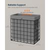 imageSONGMICS HOME Laundry Basket Foldable Laundry Hamper Clothes Hamper Removable Liner with Handles for Bedroom Bathroom 29 Gal 110 L BlackGray