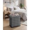 imageSONGMICS HOME Laundry Basket Foldable Laundry Hamper Clothes Hamper Removable Liner with Handles for Bedroom Bathroom 29 Gal 110 L BlackGray