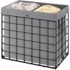 imageSONGMICS HOME Laundry Basket Foldable Laundry Hamper Clothes Hamper Removable Liner with Handles for Bedroom Bathroom 29 Gal 110 L BlackGray