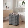 imageSONGMICS HOME Laundry Basket Foldable Laundry Hamper Clothes Hamper Removable Liner with Handles for Bedroom Bathroom 29 Gal 110 L BlackGray