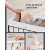 imageSONGMICS HOME Laundry Basket Foldable Laundry Hamper Clothes Hamper Removable Liner with Handles for Bedroom Bathroom 29 Gal 110 L BlackWhite