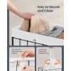 imageSONGMICS HOME Laundry Basket Foldable Laundry Hamper Clothes Hamper Removable Liner with Handles for Bedroom Bathroom 29 Gal 110 L BlackWhite