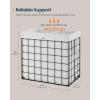 imageSONGMICS HOME Laundry Basket Foldable Laundry Hamper Clothes Hamper Removable Liner with Handles for Bedroom Bathroom 29 Gal 110 L BlackWhite