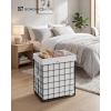 imageSONGMICS HOME Laundry Basket Foldable Laundry Hamper Clothes Hamper Removable Liner with Handles for Bedroom Bathroom 29 Gal 110 L BlackWhite
