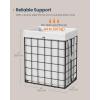 imageSONGMICS HOME Laundry Basket Foldable Laundry Hamper Clothes Hamper Removable Liner with Handles for Bedroom Bathroom 29 Gal 110 L BlackWhite