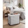 imageSONGMICS HOME Laundry Basket Foldable Laundry Hamper Clothes Hamper Removable Liner with Handles for Bedroom Bathroom 29 Gal 110 L BlackWhite