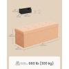 imageSONGMICS HOME Ottoman with Storage Removable Lid Folding Storage Chest Easy Assembly for Entryway Bedroom Living Room 152 x 432 x 152 Inches Velvet WhiteOrange