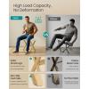 imageSONGMICS Makeup Stool Padded Vanity Stool Foot Rest Solid Wood X Legs for Bedroom Closet Entryway 126 x 165 x 181 Inches Slate Gray and Brown ULSF006GN01Summer Sand  Natural Wood Legs