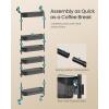 imageSONGMICS Over the Door Pantry Organizer 6Tier Kitchen Pantry Door Organizer with Adjustable Tall Baskets Hanging Spice Rack for Bedroom Bathroom Laundry Room Transparent Black UKCS046BH01Transparent Black