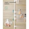 imageSONGMICS Over the Door Pantry Organizer 6Tier Kitchen Pantry Door Organizer with Adjustable Tall Baskets Hanging Spice Rack for Bedroom Bathroom Laundry Room Transparent Black UKCS046BH01Transparent
