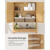 imageSONGMICS Over the Toilet Storage 4Tier Over Toilet Bathroom Organizer with Adjustable Shelves 102 x 327 x 728 Inches SpaceSaving Cloud White UBTS017W01Natural Beige