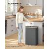 imageSONGMICS Recycling Bin for Kitchen 264 Gallon Bottle Recycling Container Collection Bin for Metal Plastic Paper Glass Inner Bag with Handles Kitchen Slate Gray and Natural Beige URRB509G01Slate Gray