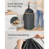 imageSONGMICS Recycling Bin for Kitchen 264 Gallon Bottle Recycling Container Collection Bin for Metal Plastic Paper Glass Inner Bag with Handles Kitchen Slate Gray and Natural Beige URRB509G01Slate Gray