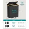 imageSONGMICS Recycling Bin for Kitchen 264 Gallon Bottle Recycling Container Collection Bin for Metal Plastic Paper Glass Inner Bag with Handles Kitchen Slate Gray and Natural Beige URRB509G01Ink Black