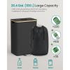 imageSONGMICS Recycling Bin for Kitchen 264 Gallon Bottle Recycling Container Collection Bin for Metal Plastic Paper Glass Inner Bag with Handles Kitchen Slate Gray and Natural Beige URRB509G01Ink Black